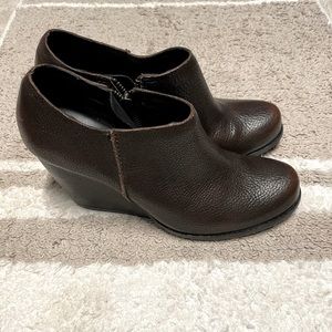 Kork Ease Holmes Brown Leather Wedge Bootie